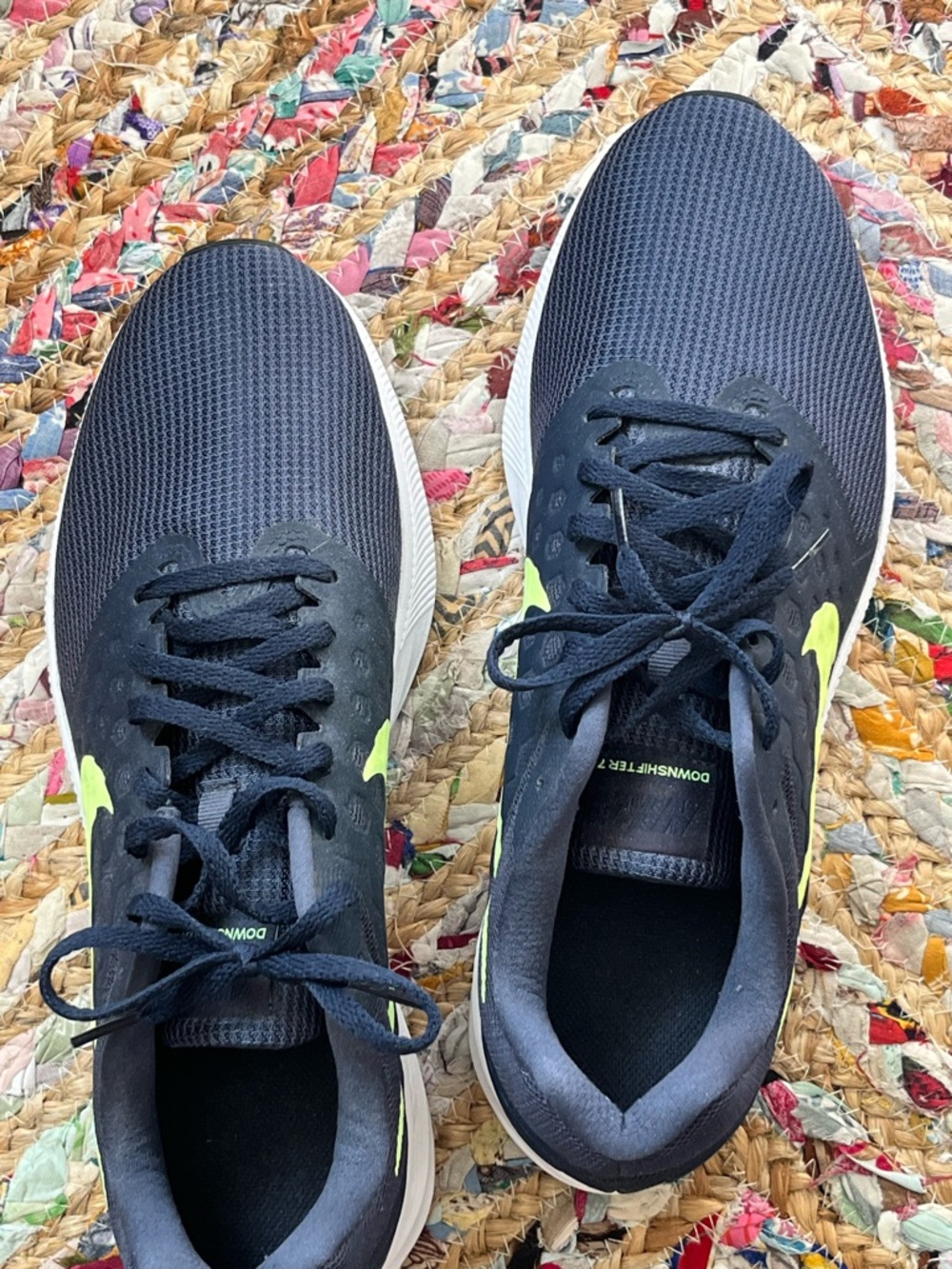 Nike Men's Navy Running Shoes with Volt Accents
